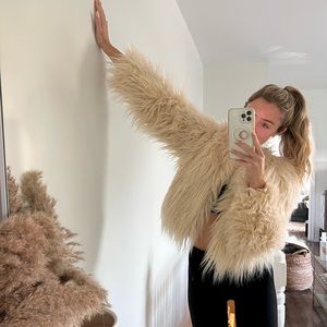 Faux fur coat